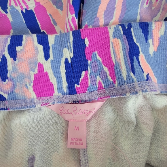 Lilly Pulitzer Amethyst One Too Many 4" Yasmin Knit Terry Shorts Sz M NEW - Picture 11 of 13
